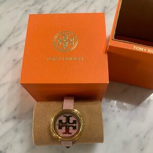 Tory Burch The Miller Luggage Leather Strap Watch 36mm